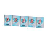 LIFKOME 5pcs Pu Holder Lightweight Cartoon Design Multi-Card Protector Wallet for Travel Versatile Pu Cover for Id Employee Cards Easy to Clean and Maintain for Students and Teachers