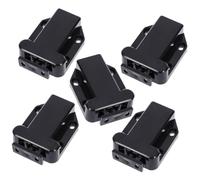 LIFKOME 5pcs Push to Open Cabinet Door Latches Rebounding Safety Locks Self-Locking Touch Release for Handleless Cupboards Black