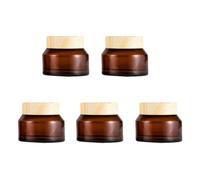 LIFKOME 5pcs Refillable Travel Dispenser Bottles with Lids, 15g Portable Glass and Pp Cream Containers for New Year and Birthday Gifts Random Color