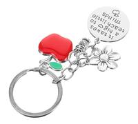 LIFKOME 5pcs Teacher Key Chain Appreciation Keyring for Teachers Creative Design Letter Fruit Bird and Flower for Educators and Key Accessories