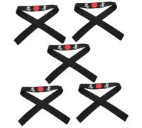 LIFKOME 5pcs Wide Karate Headband Chef Head Strap Japanese Design for Ladies Gentlemen