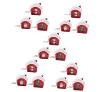 LIFKOME 5sets Santa Keychain Pendant Christmas Tree Ornaments Luminous Snowflake Keyring 3pcs*5