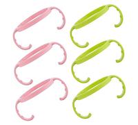 LIFKOME 6 Pcs Wide Mouth Bottle Handles Food Grade Nursing Feeder Grip Comfortable Contour Design Easy to Install Suitable for Bottles Includes Red and Green Handles