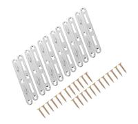 LIFKOME 6 Sets Heavy-Duty Iron Bed Rail Brackets for Wood Bed Frames Robust Load-Bearing Furniture Accessories with Stable Structure Compatible Rail Buckle Hardware Supplies
