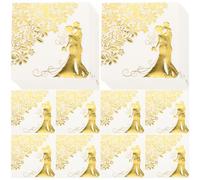 LIFKOME 60 Sheets Gold Foil Paper Napkins, Decorative Printed Serviettes for Weddings, Parties and Restaurant Use, Delicate Design, Festive Table Setting