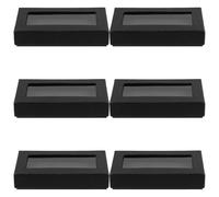 LIFKOME 6pcs Black Snake Print Bow Tie Gift Boxes with Lid Rectangular Paper and Pvc Tie Packaging Box Space-saving Design for Weddings and Everyday Organisation