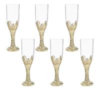 LIFKOME 6Pcs Communion Chalice Set - Vintage Gold Church Wine Goblets - Reusable Medieval Stemware Cups for Wedding, Party, and Ritual Toasting