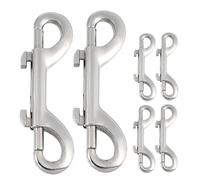 LIFKOME 6pcs Double-ended Zinc Alloy Dog Leash Snap Hooks with Secure Closure and Easy Disconnection, Metal Dog Leash Clips Suitable for Tie-down Straps and Ropes, for Outdoor and Indoor