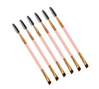 LIFKOME 6pcs Dual-ended Eyebrow Brush and Lash Curler Set Portable Eyebrow Makeup Tools with Spoolie Brush for Precise Brow Shaping and Lash Curling, Pink, Suitable for Travel and Daily Use