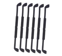 LIFKOME 6pcs Elastic Silicone Glasses Ropes Non-slip Eyewear Holder Strap for Men and Women Wide Fit for Sports and Outdoor Activities Stable Anti-fall Design Black