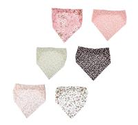 LIFKOME 6pcs Elastic Triangle Hairband with Floral Prints Breathable Bohemian Style Sun Protection Headscarves for Women Non-slip Fashion Hairbands for Running Yoga and Daily Wear