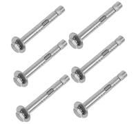 LIFKOME 6pcs Expansion Screw Bolts with External Nuts Heavy Duty Fixing Anchors Stainless Steel Expansion Anchors for Masonry Brick Wall Installation