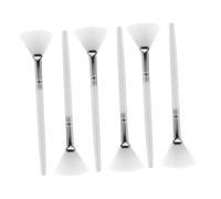 LIFKOME 6pcs Fan Facial Mask Applicator Brushes for Makeup White Beauty Brush for Gel and Masks Highlighter Eye and Nose Area Application Easy to Hold for DIY and Professional Use