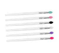 LIFKOME 6PCS Large Sequin Silicone Eyeshadow Brush for Precise Eye Shadow Application Mixed Colors Makeup Tool for Easy Portable Cosmetic Use and Effort-saving Beauty Enhancements