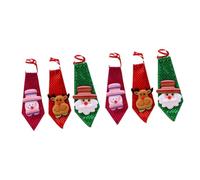 LIFKOME 6pcs Men Christmas Ties Led Xmas Light up Tie Christmas Sequins Necktie for Party Decorations