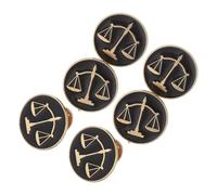 LIFKOME 6pcs Men’s Metal Justice Scale Brooch Pins for Suits - Law Lawyer Lapel Pin Accessories for Shirt Collars - Metal Lapel Brooches for Formal Wear