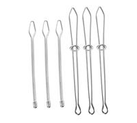 LIFKOME 6pcs Metal Drawstring Threader with Elastic Clamp Fixing Tool for Hoodies Pants Waistbands Sewing Cord Puller Clips for DIY Garment Repair and Replacement
