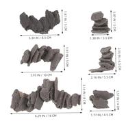 LIFKOME 6pcs Miniature Stone Steps Landscape Stairs for Fairy Garden Micro Train Railway Sand Table Accessories Realistic Mini Garden Ladder for Model Scenery and DIY Craft