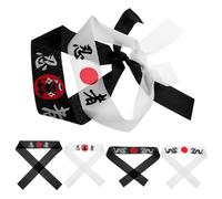 LIFKOME 6pcs Ninja Headbands for Adults Japanese Samurai Hachimaki Bandana Karate Costume Accessories for Birthday Parties Themed Celebrations