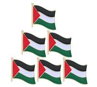 LIFKOME 6pcs Palestine Flag Brooch Alloy Lapel Badges for Clothing Bags Accessories Unique Support Symbol Versatile Decorative for