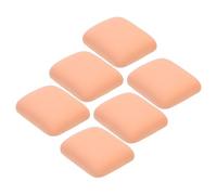 LIFKOME 6pcs Rectangle Makeup Powder Sponges Wet and Dry Dual-use Foundation Puff for Face Cosmetics, Soft Reusable Makeup Applicator Pads in Light Pink Skin Tone, Suitable for Face