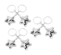 LIFKOME 6pcs Star-Shaped Mirror Disco Ball Keychain Set, Reflective Glass Mosaic Pendant for Party Favors, Birthday Decorations, and Bag Charms
