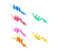 LIFKOME 6pcs Tall Candles for Cake Birthday Wedding Anniversary Romantic Twisted Design