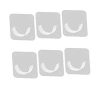 LIFKOME 6Pcs Transparent Adhesive Curtain Rod Mounts No Drilling Shower Rod Holders Paste Installation Bathroom Window Door Curtain Fixing Brackets for Home and Commercial Use