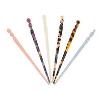 LIFKOME 6Pcs Women Hair Stick Acetate French Hair Forks Lightweight Chinese Style Hairpin for Elegant Bun and Hanfu Updo Accessories