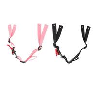 LIFKOME 6pcs Y-shape Construction Helmet Chin Straps Adjustable Safety Hard Hat Chin Belt Fit Black and Pink for Worksite Stability and Comfort