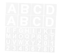 LIFKOME 72pcs Alphanumeric Spray Board Plastic Reusable Stencils Spray Paint Stencil Letters for Scrapbooking Letters Painting Template Drawing Template The Pet White