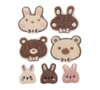 LIFKOME 7pcs Cute Bunny and Bear Embroidered Animal Patches for Clothes Cartoon Sewing Applique for DIY Garments Backpacks Hats Accessories with Vibrant Colors and Intricate Designs