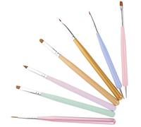 LIFKOME 7Pcs Nail Art Paintbrush Dual Head Nail Painting Brushes for Professional DIY Manicure Flexible Durable Tools for Fine Line Drawing and Pattern Design