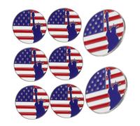 LIFKOME 8Pcs American Flag and Statue of Liberty Enamel Lapel Pins Memorial Day Brooch Scratch Resistant Coating Patriotic Accessories for Women Clothing Bag Hat