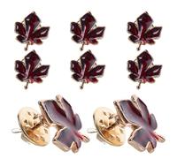 LIFKOME 8pcs Canadian Maple Leaf Brooch Pin Enamel Lapel Pins for Women and Men Fade-resistant Fall Leaves Design Secure Clasp Professional Suit Accessory for Thanksgiving Party Favors and