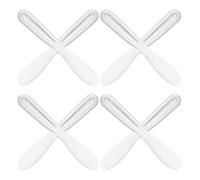 LIFKOME 8pcs Clear Facial Applicator Thick Plastic Mask Spatulas for Smooth Makeup Ergonomic Pore Polishing Wands Multipurpose Skincare Scoops for Eye Mud Mask Body Mixing and Application