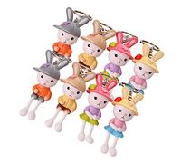 LIFKOME 8pcs Cute Keychain Pendant for Easter Cream White Cartoon Keyring Lovely Bag Charm for Women Organizes Keys Adds Fun to Backpacks Great Idea