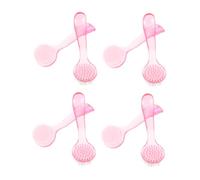 LIFKOME 8pcs Facial Cleansing Brush Deep Pore Exfoliating Scrub Lightweight Plastic Brushes for Skin Care and Makeup Application with Self-standing Handle Portable Beauty Tool Random Color