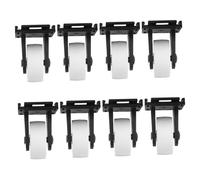 LIFKOME 8pcs Fixed Furniture Caster Wheels for Flower Racks Beds Heavy-duty Plastic Casters Silent Rolling Stable Base Replacement Cart Transport Trolley