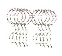 LIFKOME 8pcs Floral Crown Headbands for Women Lightweight Bridal Flower Wreath Hair Accessories Comfortable Wear Elegant Artificial Flowers for Weddings Parties Holidays Vacations