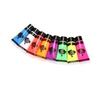 LIFKOME 8pcs Fluorescent Paint Colors Luminous Face Paint UV Reactive Safe Bodypaint for Dark Reactive Halloween Party