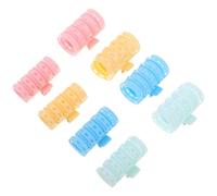 LIFKOME 8pcs Hair Rollers for Women Plastic Bangs Curlers Gentle Heat Styling Tools Volumizing Root Clips for Natural Airy Curls at Home Dorm Office Travel