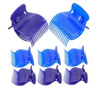 LIFKOME 8pcs Heated Hair Roller Clips Abs Hot Curler Claw Clamps for Styling and Sectioning Safe DIY Hair Care Tool for Loose Curls Blue and Purple