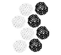 LIFKOME 8pcs Professional Rhinestone Hair Network Knit Invisible Mesh Bun Covers for Women Ballet Dance Hair Accessories Updos Holders