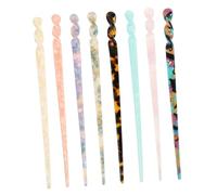 LIFKOME 8Pcs Vintage Tortoise Shell Hair Sticks Chinese Hair Chopsticks for Bun Styling Fashionable Hairpins for Women Teens for Parties and Daily Use
