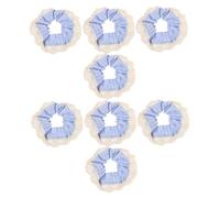 LIFKOME 8pcs White Lace Elastic Hair Scrunchies Oversized Boho Fabric Ponytail Holders for Women Stylish Volume Adding Hair Ties for Casual and Special Occasions