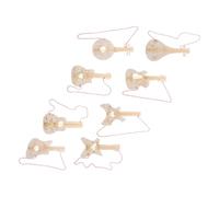 LIFKOME 8pcs Wood Guitar Cutouts for DIY Coloring Thanksgiving Fall Musical Instrument Craft Decorations Lightweight Guitar Wall Hanging Ornaments for Autumn Parties and Rustic Wedding