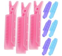LIFKOME 9 Pcs Hair Volumizing Clips Non-heat Curlers for Women and Fluffy Wave Root Styling Tools for All Hair Lengths Soft Pink Blue Purple for Salon Travel Daily Use