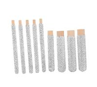 LIFKOME 9pcs Rhinestone Wooden Makeup Brush Handles with Hand-carved Designs Lightweight Chic Cosmetic Handle Compatible with Powder Eyeshadow Foundation Brushes for Elegant Makeup