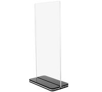 LIFKOME A4 Acrylic Sign Holder Display Stand Stable Base and Easy Operation, Acrylic Poster Stand for Advertising and Exhibitions, Restaurant Menu Holder